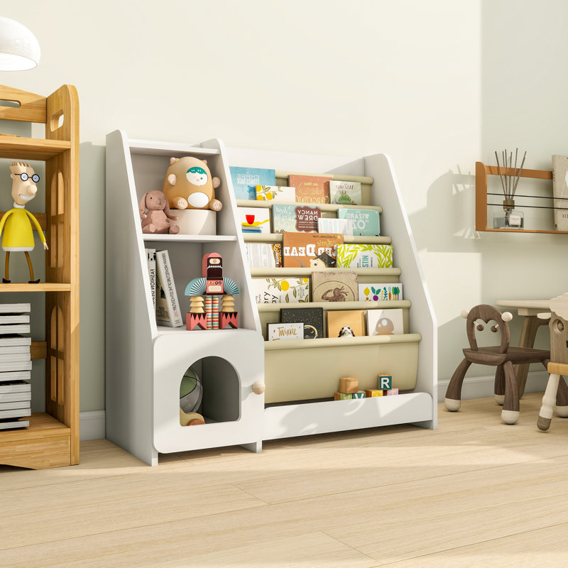 Chitara Book Display Bookcase, White