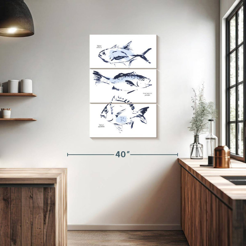 Brampt Fish Sketches, 38" H x 24" W