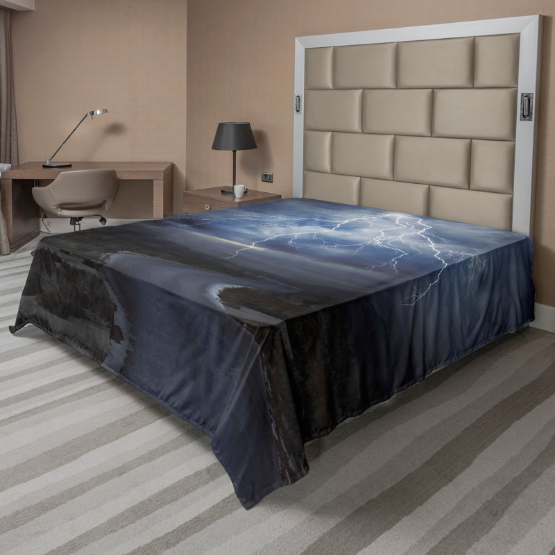 Drap-housse Ambesonne, Drap plat pour très grand lit californien