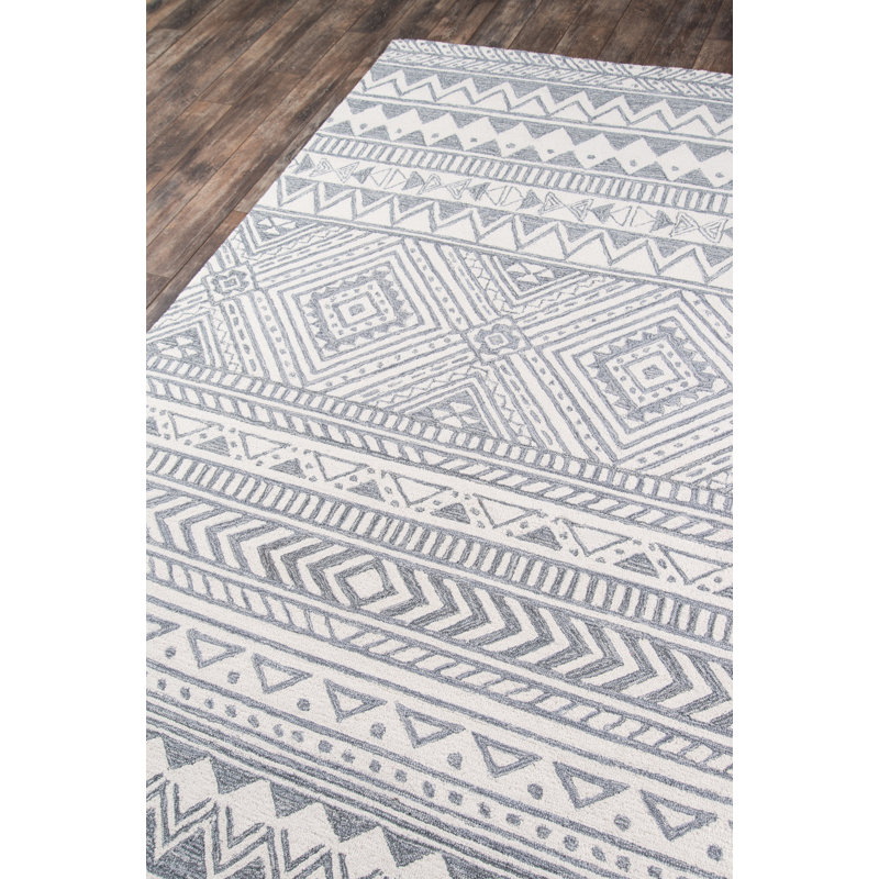Tapis ivoire / gris en laine fait à la main Adhley, Tapis de couloir 2 pi x 8 pi