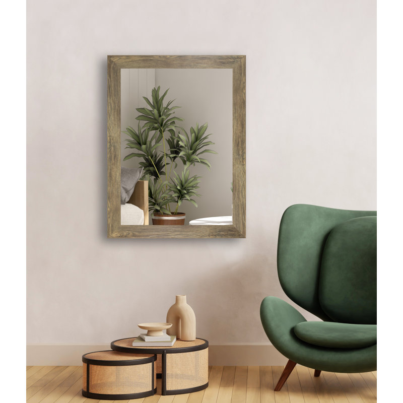 Engineered Wood Flat Mirror, 33" x 56"