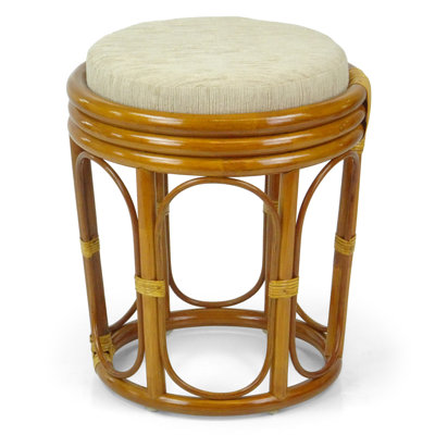 Adero Rattan Vanity Stool by Bayou Breeze