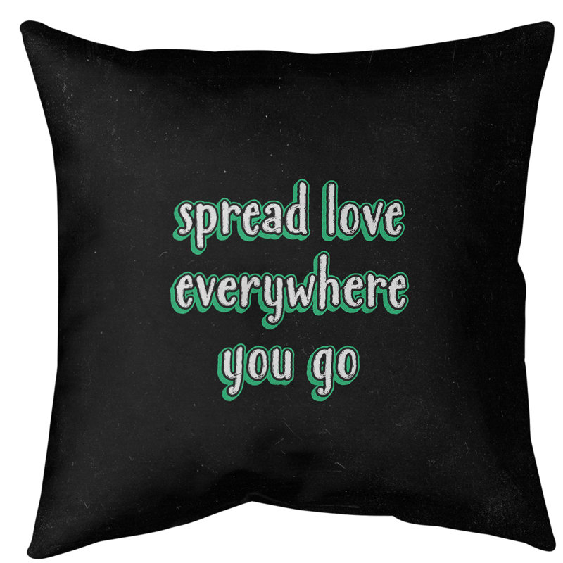Coussin de sol à motif d’amour spread, H 36 po x l 36 po, Vert