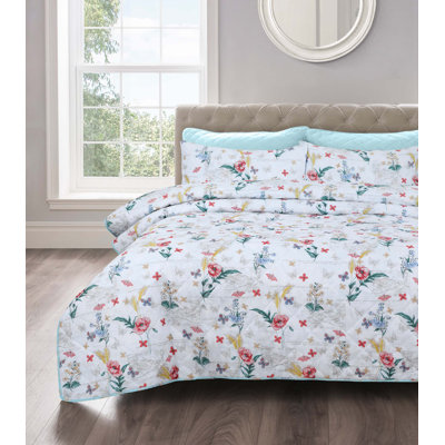 Cotton Blend Floral [EU ONLY] Duvet Cover Set with Pillowcases Included