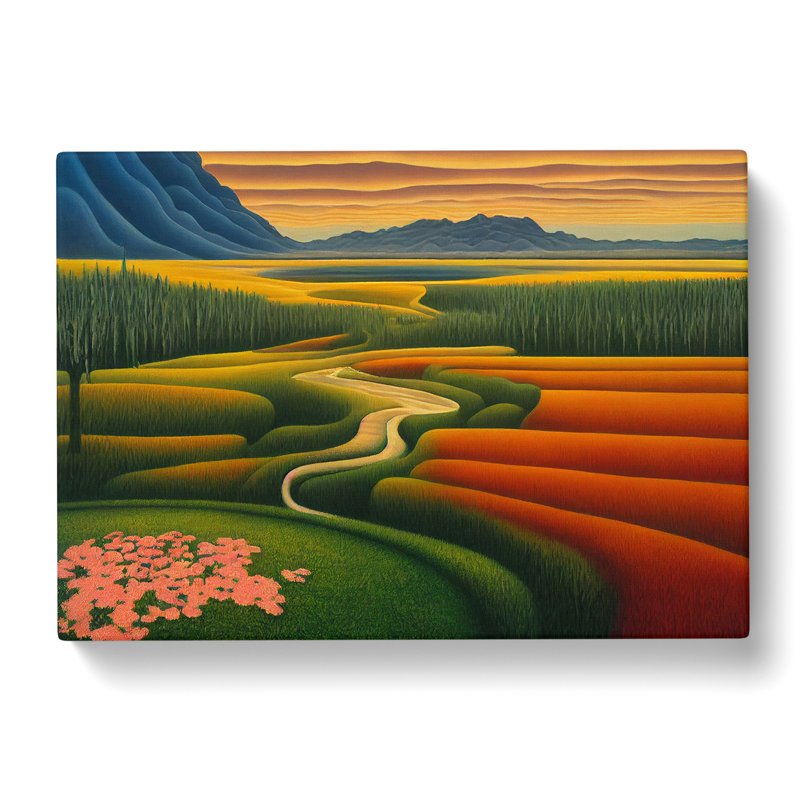 Spellbinding Spring Meadow Landscape - Wrapped Canvas, 35cm H x 50cm W x 3cm D
