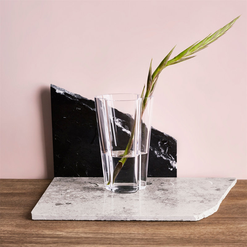 Aalto Inspired 8.66" Wavy Glass Bouquet Vase