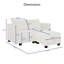 Causeuse modulaire en L avec repose-pieds Cateleya-655888030