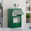 Armoire de rangement en métal durable avec portes en acrylique rabattables et 1 tiroir, idéale pour les espaces de vie organisés-1425309812-1425309819