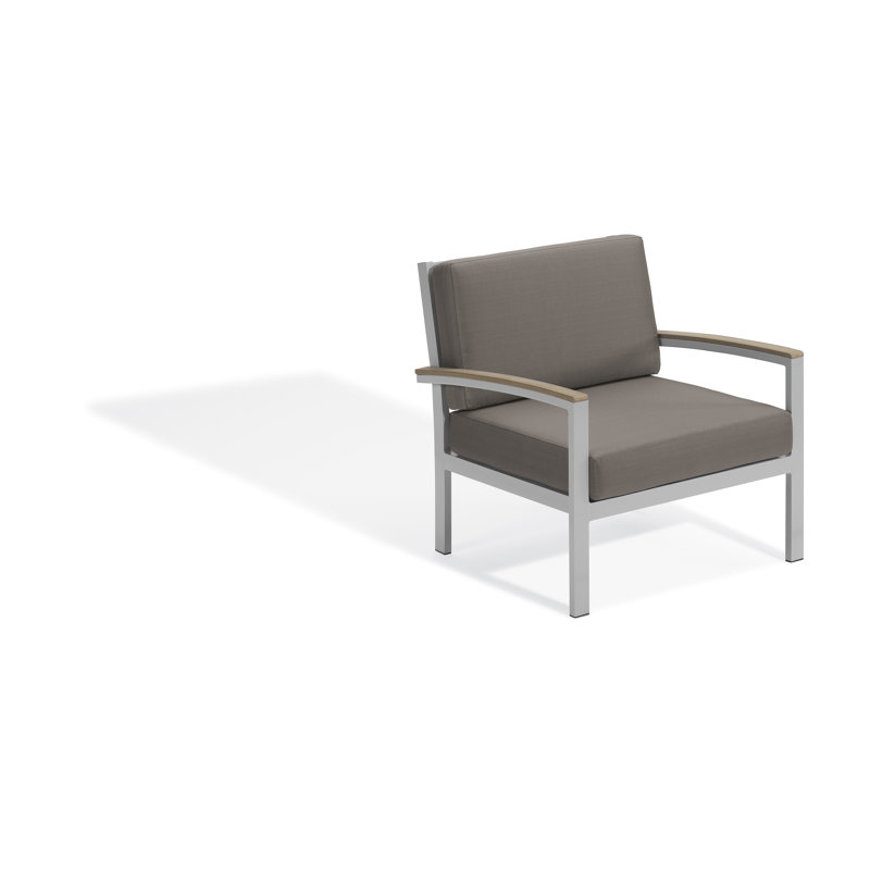 Travira Cushion Lounge Chair, Stone, Tekwood Vintage