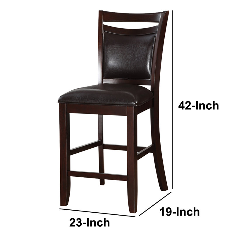 Chaise d'appoint rembourrée Holmgren en brun foncé