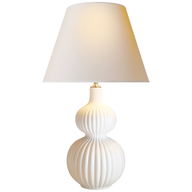 Lucille Table Lamp, White, Paper