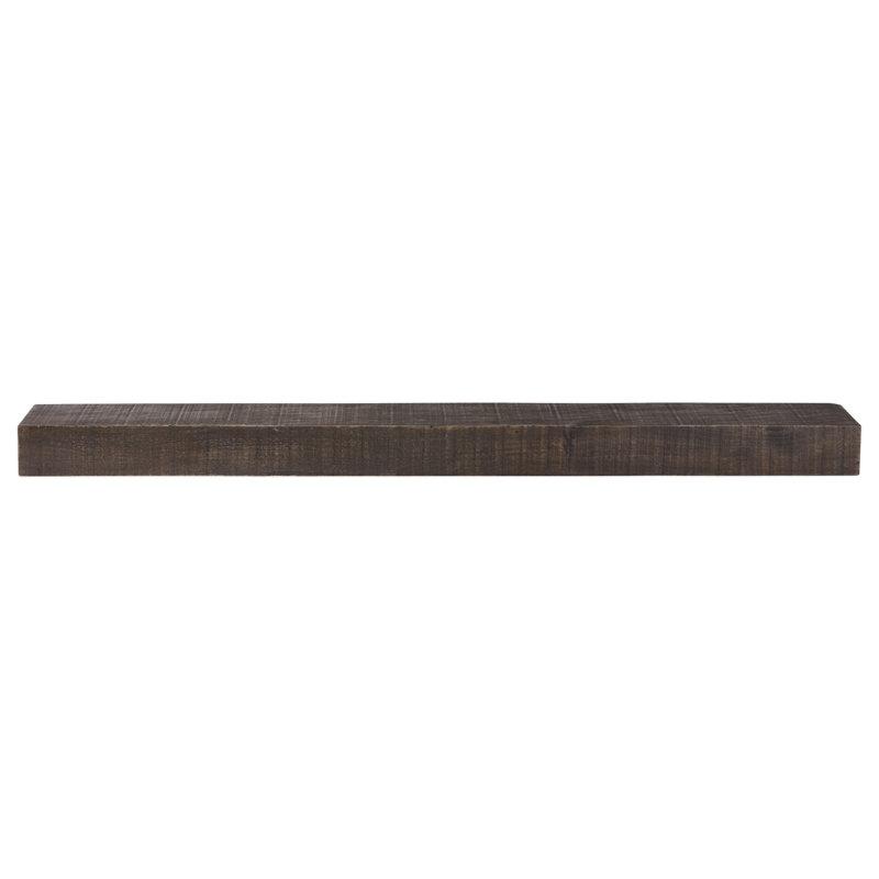 24" Dark Chocolate Solid Wood Floating Mantel Shelf