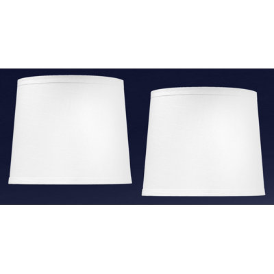 Abat-jour tambour en lin 11 po H 11 po x l 13 po blanc