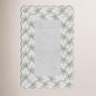 Hand-Tufted Wool Floral Rug