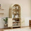 Garde-manger arqué, armoires de rangement en bois de ferme moderne, armoire de rangement arquée avec tablettes réglables, armoire polyvalente pour la cuisine, la salle à manger et le salon