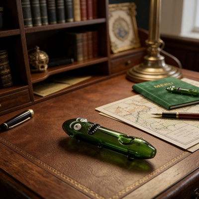 Green Cartoon High Borosilicate Glass Pipe Accessories