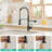 Drinking Water Faucet With Purifier And Pull-Down Filter - Matte Black, Double Pipe Outlet, Simple Installation Process Kitchen For Pull Down Filter, Effortless Maintenance