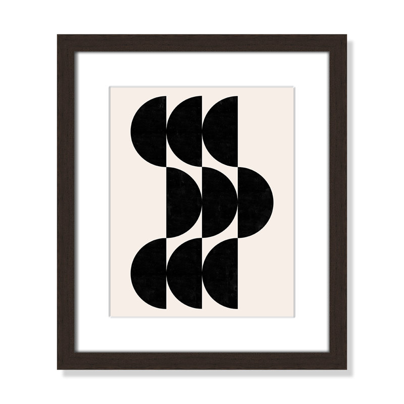 Impression de formes par Dotz, Noyer à grain ouvert, Matted Print, L 13 po x H 15 po