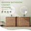 Meuble-lavabo simple autoportant 84 po avec comptoir en céramique et portes à fermeture douce 84 po-694658078