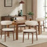 Chaise d'appoint rembourrée en bois massif