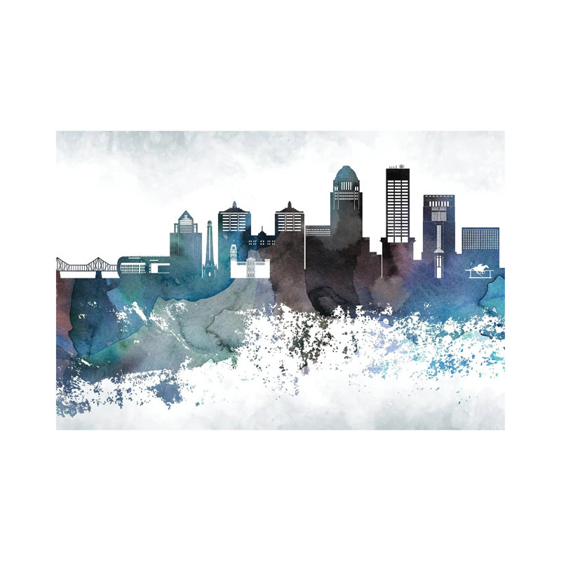 Louisville Bluish Skylines - Wrapped Canvas Painting, 66.04 cm H x 45.72 cm W x 1.91 cm D