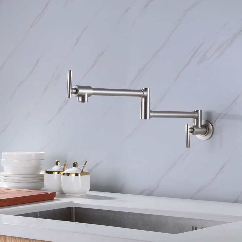 Robinet de bar avec accessoires, Nickel brossé