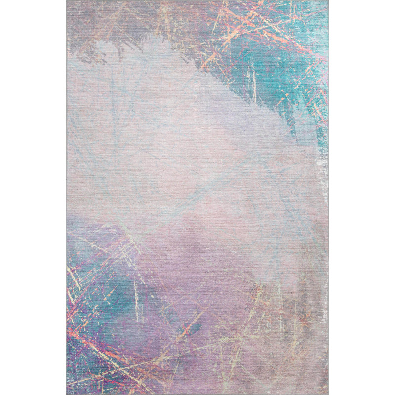 Tapis décoratif coloré à rayures tissées, Rectangle 3 pi 10 po x 5 pi 3 po