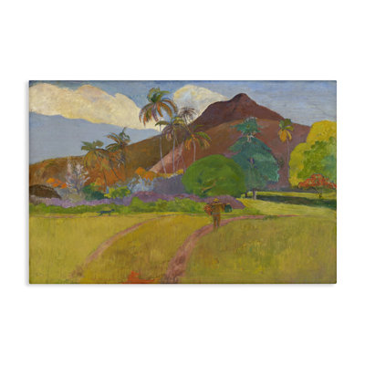 Classic Tahitian Landscape Canvas Wall Art by one1000paintings