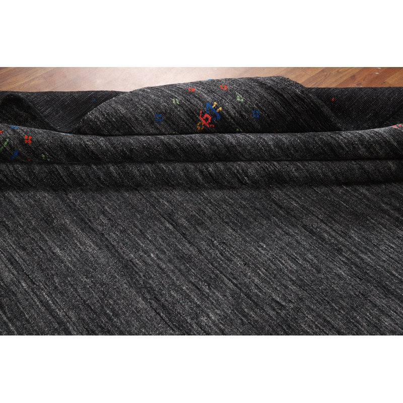 Tapis oriental gris anthracite Gabbeh 9