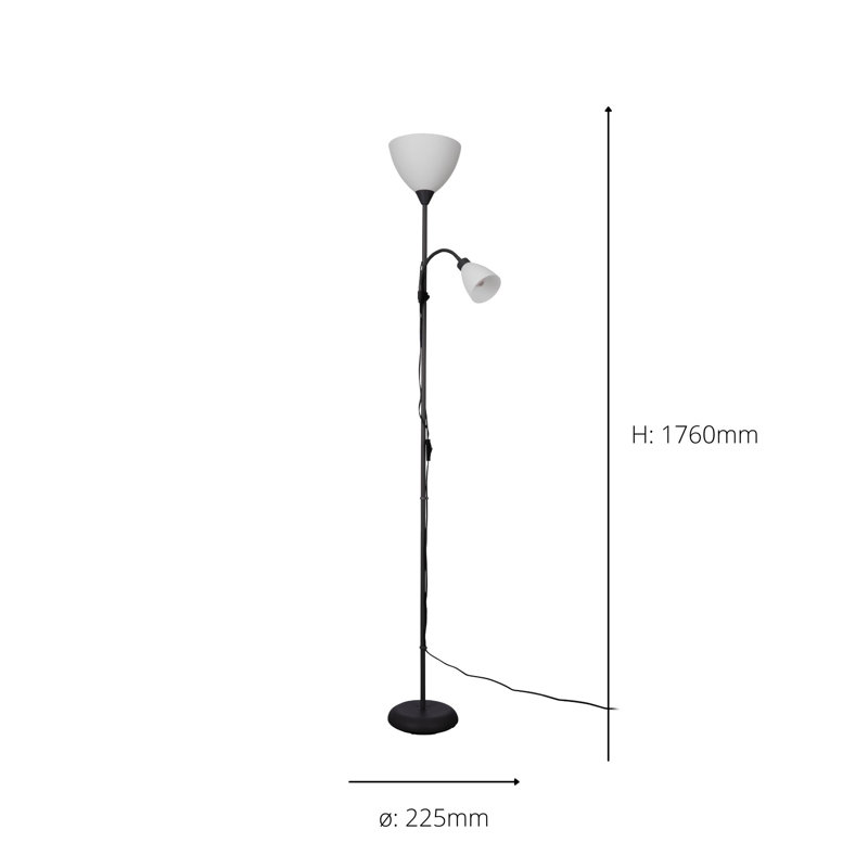 Aarlo 176cm Black Tree Floor Lamp