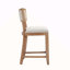 Ensemble de 2 tabourets de comptoir, tabourets de bar rembourrés à hauteur de comptoir avec dossier confortable, structure en bois d'hévéa massif, dossier, repose-pieds, tabourets de bar sans accoudoir pour bar personnel, comptoir de cuisine-222121130