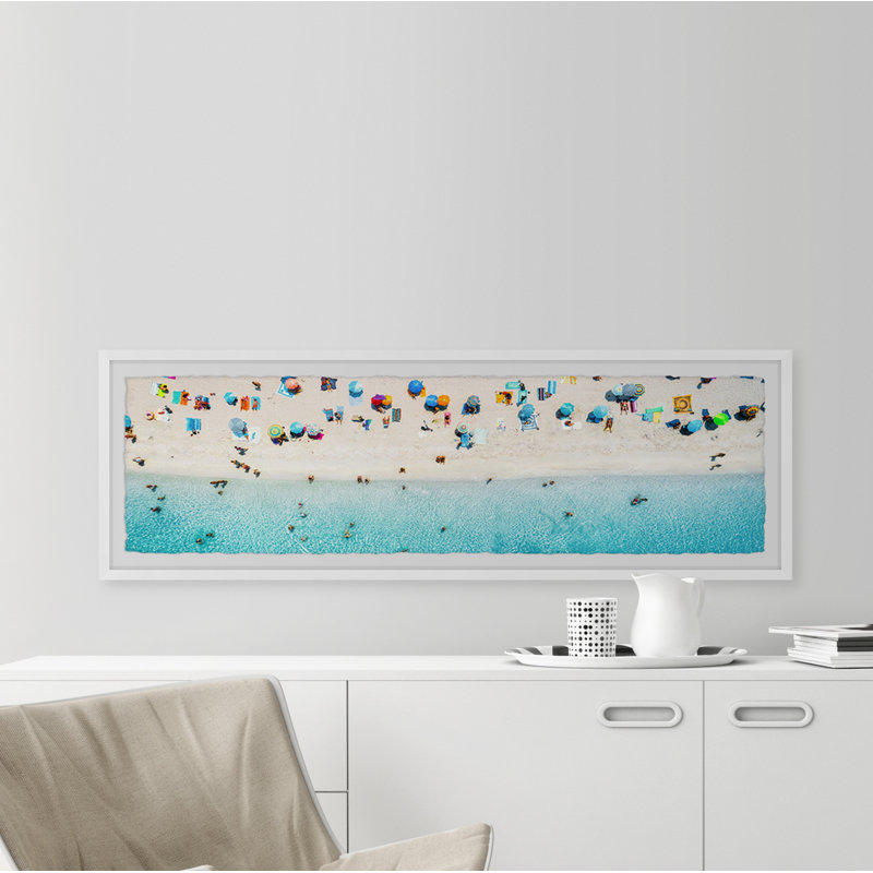 Summer Beach Day - photographie panoramique de cadre photo, H 15 po x l 45 po x P 1,5 po