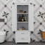 High Storage Cabinet With Two Convenient Drawers-453930385
