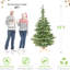 Arbre de Noël 6 pi, 300 blanc chaud, 611 pointes Pe +, aspect en couches naturelles, base en bois unique pour arbre de décoration festive avec extrémités de branches, support rustique-139657190