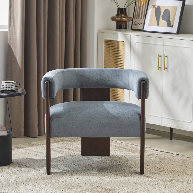 Fauteuil d'appoint Melanney, Velours bleu