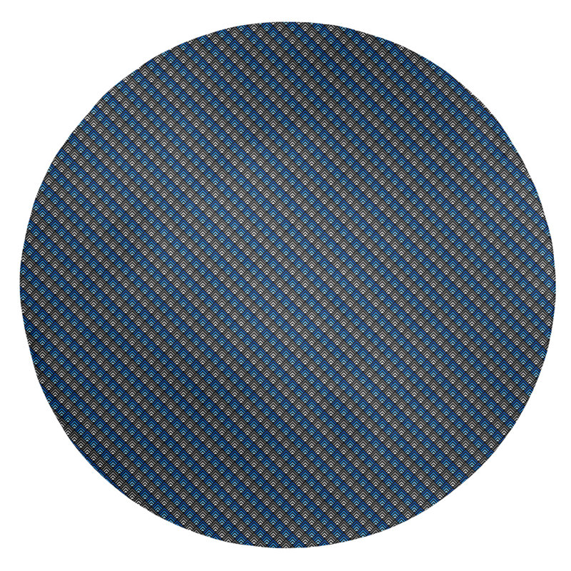 Chenille Geometric Indoor Rug, Round 5'