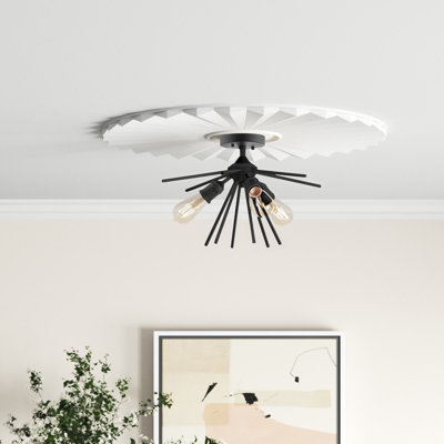 Plafonnier semi-encastré 3 lumières Prudence Spoutnik
