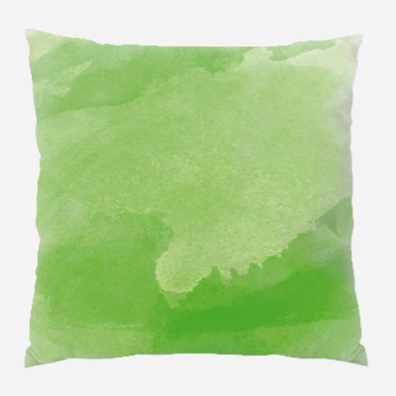 Coussin décoratif aquarelle Nevins, Microsuède, Intérieur