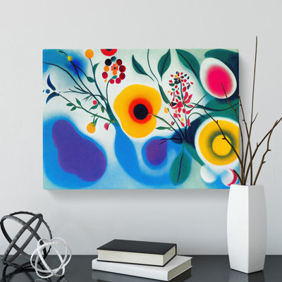 Dazzling Abstract Flowers - Wrapped Canvas Print