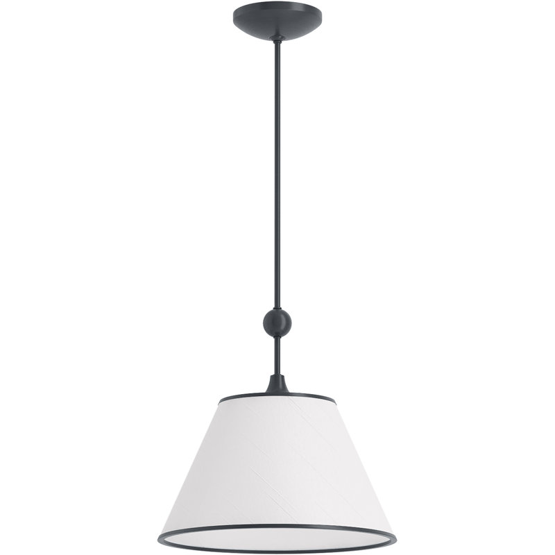 Parohn One-Light Pendant, White, Brushed Modern Brass