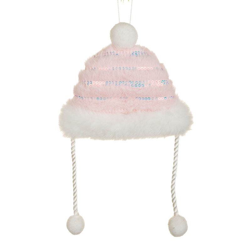 Ensemble de 6 ornements à paillettes blanches