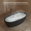 Baignoire de trempage autoportante en acrylique noir avec trop-plein et bonde escamotable 59 "x 29,5" pour salle de bain MonBlari-120392933-124541411