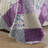 HoneiLife King Size Blended Fabric Reversible Late‑Spring Purple Print Quilt Bedding Set with Pillow Shams-125762032
