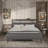 Modern Upholstered Platform Bed with a Starry Sky Projector, Built-in Storage Bench, Convenient Charging Station, Easy Assembly-240340900-240340903