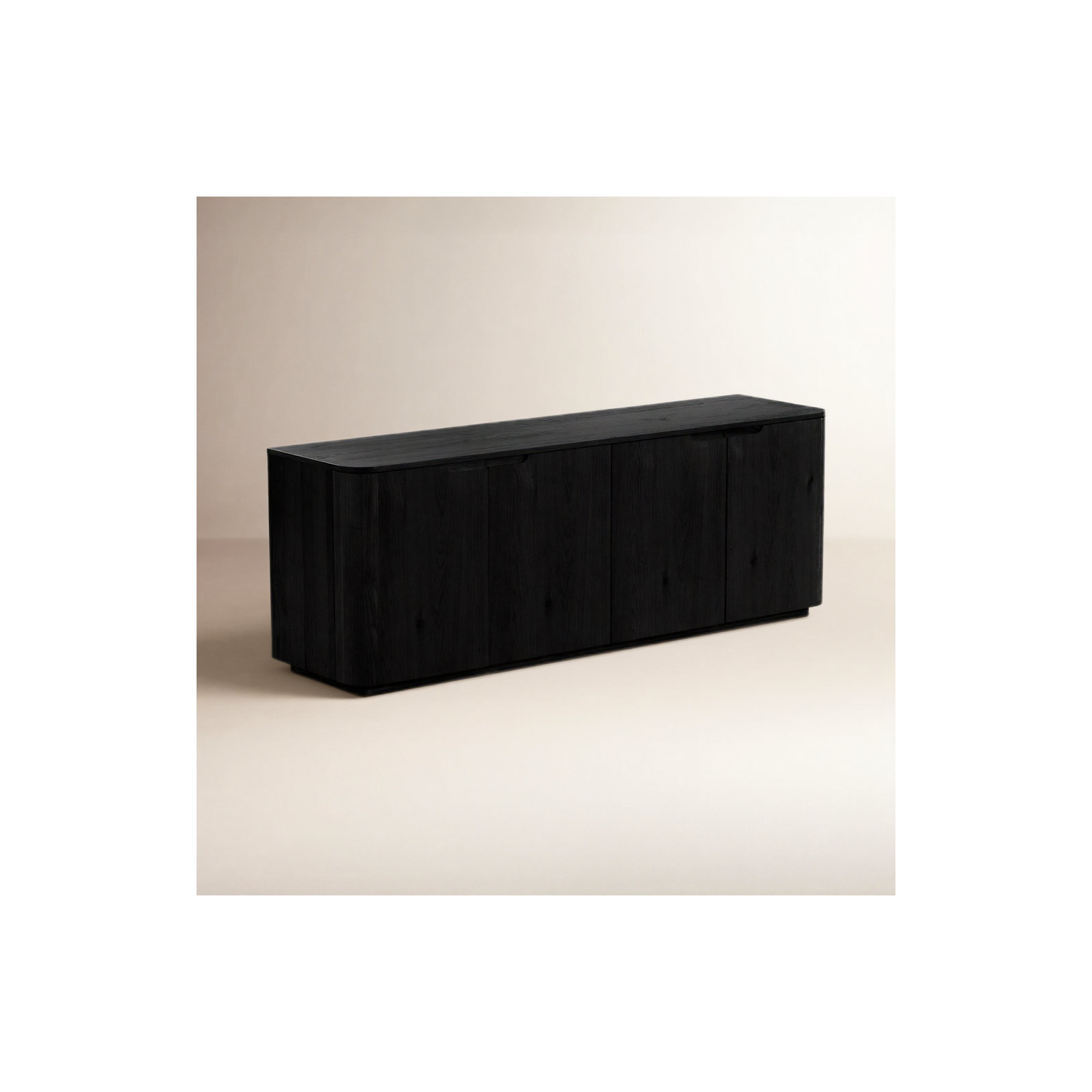 Adelaide 4 Door Wood Sideboard, Black