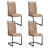  Aria Modern Solid Wood Pedestal Dining Set with Upholstered Chairs (Set of 5)-1361541482