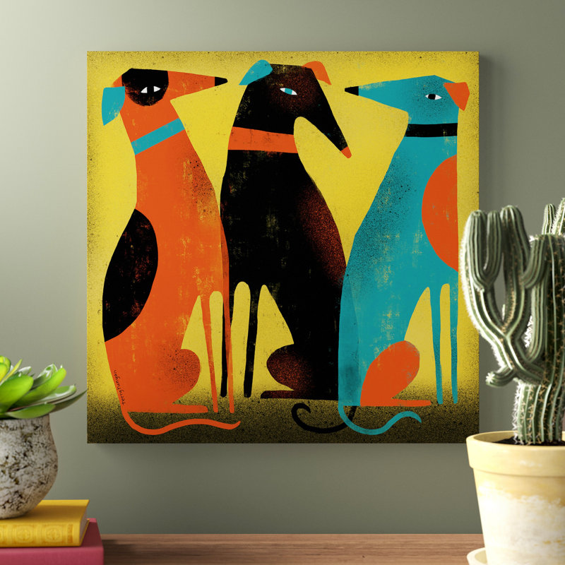 Greyhounds by Terry Runyan - Wrapped Canvas Giclee Art Print, 45.72 cm H x 45.72 cm W x 1.91 cm D