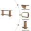 2-Tier Bedside Table,Sofa Table,Console Table,Hallway Table