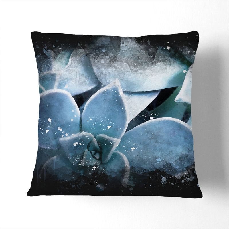 Square Throw Cushion, Black, 55cm H x 55cm W x 20cm D