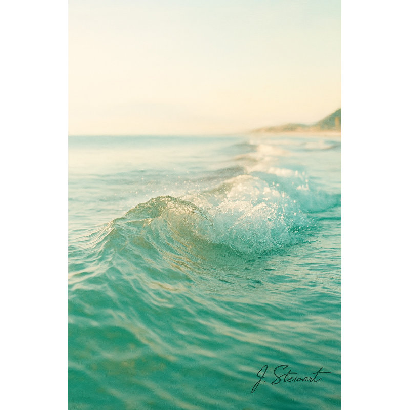 Toile dorée - vague tranquille